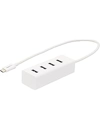 Basics USB 3.1 Tipo C a USB Hub de 4 puertos, color blanco
