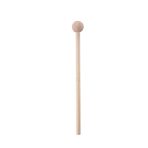 image for SPWOLFRT Wood Block Musical Instrument with Mallet, Natural Finish Sol