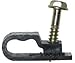 STEREN Coaxial Cable Clips - Cable Holder - Siding Clips for Hanging - Cord Holder for Desk - Cable Clamps - Cord Clip - Wire Organizer Clips - Tv Mount Screws (Black, 100 Count - Dual Screw)