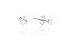 FRONAY Sterling Silver Mini Pearl Earrings for Women 3-4 mm, Second Piercings (Rhodium-plated-silver)