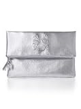 Victoria's Secret Supermodel Case Bag Purse Foldover Silver Angel Clutch