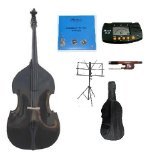 Merano B00CD5ULG8 GRACE 3/4 Size Black Upright Double Bass Bag, Bow, Bridge with 2 Sets Strings