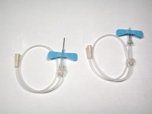 Exel Securetouch Safety Butterfly Winged Infusion Set, 21G x ¾", 12" Tube, 50/bx 27704