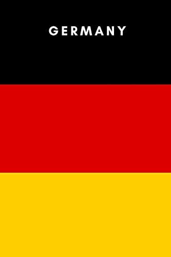 Germany: Country Flag A5 Notebook (6 x 9 in) to write in with 120 pages White Paper Journal / Planner / Notepad