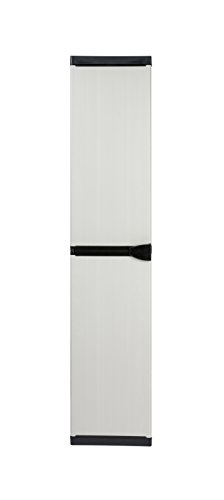 Kreher Hoher Nischenschrank mit spritzwassergeschützter Deckel- & Bodenplatte sowie 3 Einlegeböden (2 Davon verstellbar) - extra stabil, Leichter Aufbau, optimal für Haushalt oder Garten – Bild 5