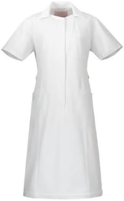 Amazon エステシャン 美容師用ワンピース 049 2724 S 着丈98 バスト93 肩幅38 袖丈22 ホワイト ワンピース チュニック 通販