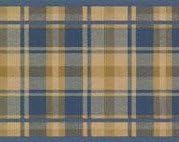 Wallpaper Border Traditional Tartan Plaid Tan Blue