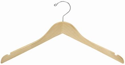 Only Hangers Flat Wooden Dress Hanger (Petite Size) - Pack Of 25