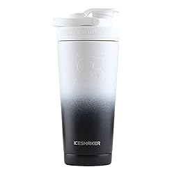 26oz Black & White Shaker bottle