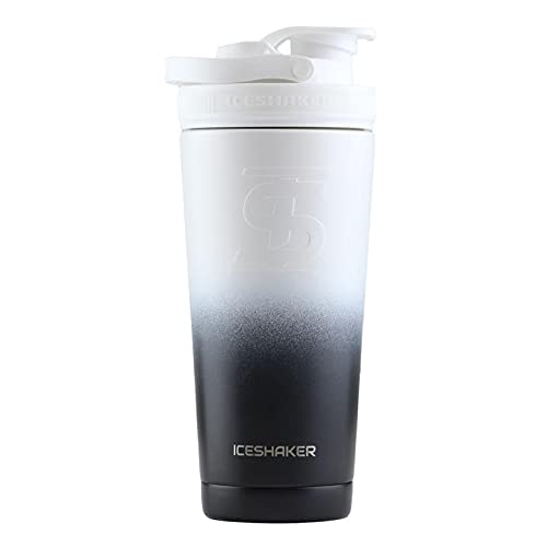 26oz Black & White Shaker bottle