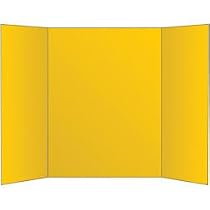 Office Depot 72% Recycled Tri-Fold Corrugate Display Board, 36in. x 48in., Yellow, 26994