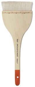 R&F Handmade Paints Hake Encaustic Brush, 4-Inch