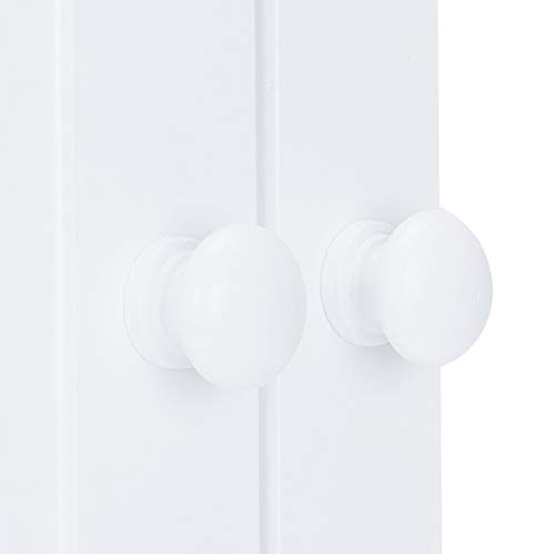 Wall Mounted Bathroom Storage Cabinet Bathroom Cabinet Organizer with Tower Hanger White - Thumbnail 4