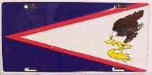 American Samoa Flag License Plate Aluminum Metal Sign 6 X 12