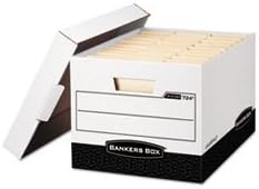(3 Pack Value Bundle) FEL00724 R-Kive Max Storage Box, Legal/Letter, Locking Lid, White/Black, 12/Carton