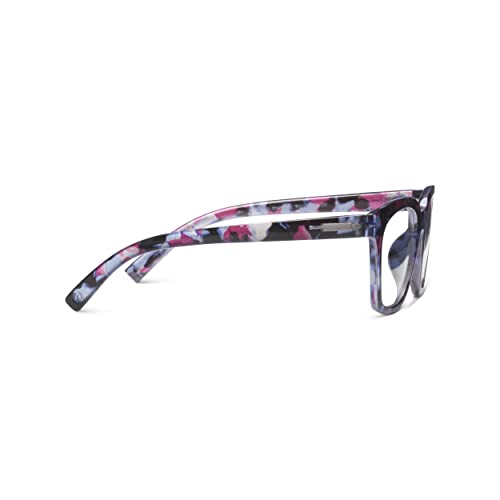 Peepers by PeeperSpecs Women\'s to The Max Square Blue Light Blocking Reading Glasses, Pink Quartz, 49 + 0