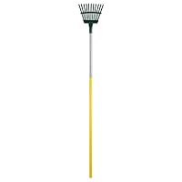Arcadius Garden 11 Tines Leaf Rake, 48" Aluminum Handle, 8-Inch Wide
