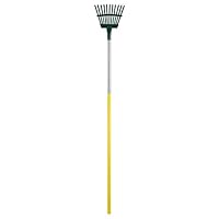 Arcadius Garden 11 Tines Leaf Rake, 48" Aluminum Handle, 8-Inch Wide