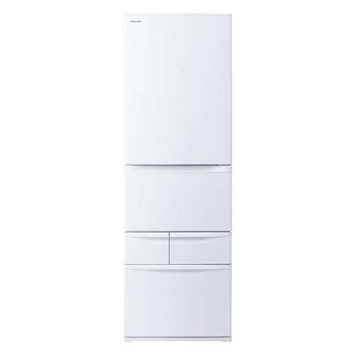TOSHIBA(東芝) 冷蔵庫 幅60.0㎝ 411L 右開き GR-Y41GH(WU) マットホワイト 野菜室がまんなか 大容量 片開きタイプ 5ドア 自動製氷 Ag+低温触媒 除菌 脱臭