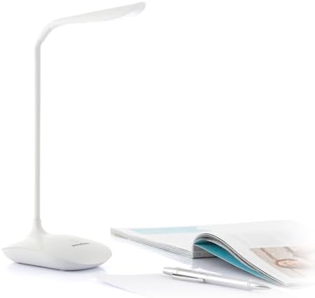 ® Lámpara LED de mesa Lum2go con 3 niveles de intensidad, luz blanca y luz cálida, ideal para mesita de noche, escritorio, sala de estar, oficina y otros espacios.