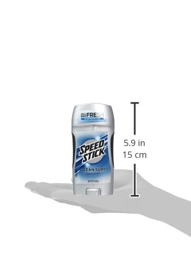 SPEED STICK CLEAR SOLID DEODORANT, OCEAN SURF 3 OZ (PACK OF 5)
