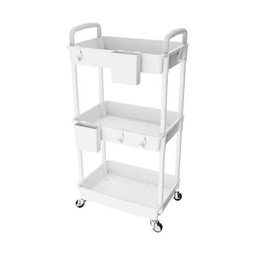 3 Tier Rolling Utility Cart Handle