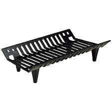 HY-C Liberty Foundry G27-BX Heavy-Duty Cast Iron Franklin Style Fireplace Grate, 27" Front W x 12" D x 6" H (2" Leg Height)