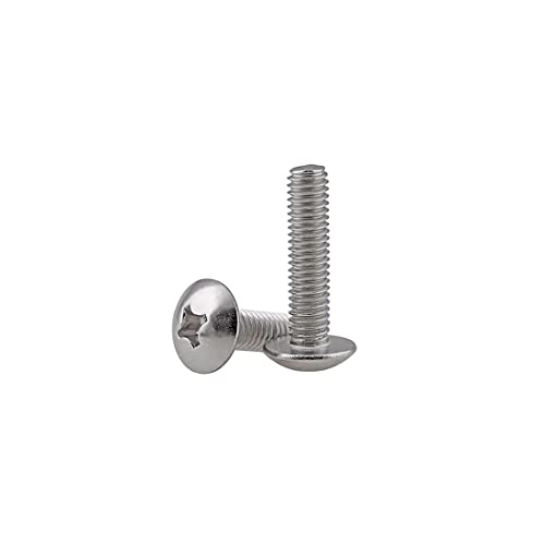 Adiyer 40 Stück metrische M4 Maschinenschrauben für Schubladenknauf/Zuggriff, 304 Edelstahl (M4 x 18 mm)