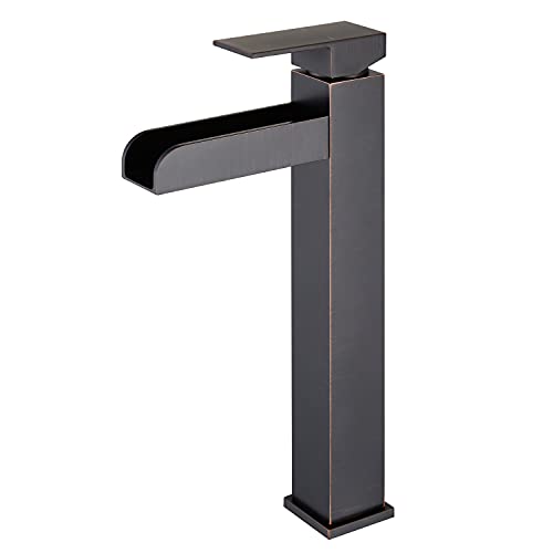 Lexdale Waterfall Bathroom Sink Vessel Faucet Oil-Rubbed Bronze Single ...