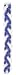 1 X Blue and White Flat Havdalah Candle