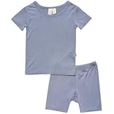 KYTE BABY, Short Sleeve Toddler Pajama Set, 97% Rayon made from Bamboo, 3% Spandex
