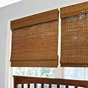 Radiance-Cordless-Window-Shades-for-a-Standard-Size-Window-Width-Maple-Cape-Cod-Flatweave-Bamboo-Roman-Shade-with-Valance-34-Inch-Width-x-64-Inch-Length