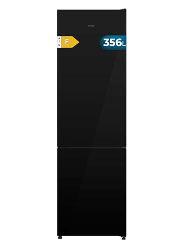 Cecotec Combi 356L Bolero CoolMarket Combi 356i Black Glass E. 200 cm Height, 59.4 cm Width, Class E, Multi Airflow Technology, FreshnessFlex and HumidityFlex HUB