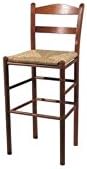 Dixie Seating 143403-OG-47439-O-177653 30 in. Shaker Style Ladderback Barstool Walnut, Brown