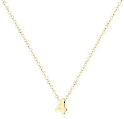【444】ANKdoll Amazon.com: Unisex 444 Angel Numbers Pendant Necklace, Gold-Tone