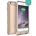 iPhone 6S Plus Battery Case, iPhone 6 Plus Battery Case, ZVOLTZ ZT6+ iPhone 6/6S Plus Battery Case (5.5 Inches) - [Champagne Gold/Clear]- 4000mAh Protective Charging Case Backup Battery Pack