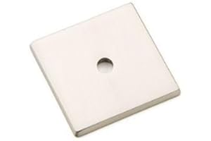 Emtek 86434us15 Art Deco Square Backplate For Knobs In Satin Nickel