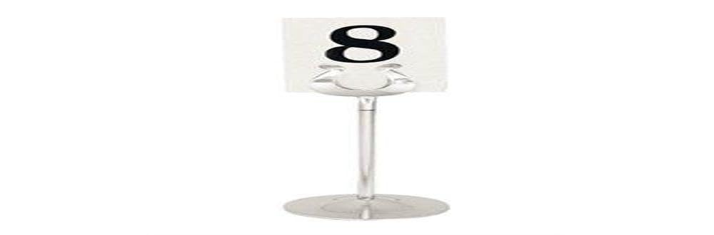 Stalwart P343 Table Number Stand, Stainless Steel