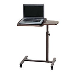Brenton Studio(R) Zarty Split-Top Mobile Laptop Cart, 35 1/4in.H x 27 3/4in.W x 15 3/4in.D, Brown