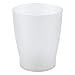 mDesign Round Plastic Bathroom Garbage Can, 1.25 Gallon Wastebasket, Garbage Bin, Trash Can for Bathroom, Bedroom, and Kids Room - Small Trash Can - Fyfe Collection - Clear Frost