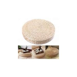 Woven Grass Cushion, Handcrafted Eco-Friendly Padded Knitted Straw Flat Seat Cushion, Tatami Yoga Floor Seat Pillow Cushions, Floor Pillow Meditation Pillow