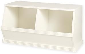 Chatham House Sheridan Stacking Bin in Ivory