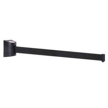 FlexiBarrier Retractable Barrier Tape/Wall Bracket with Strap Basic (10m) (Black)