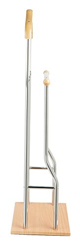 Mind Reader Steel, Bamboo, Wood Valet Suit Rack Stand, Silver