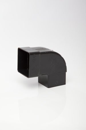 POLYPIPE RS232 Black Square Offset Bend 92.5° for 65mm Square downpipe