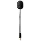 AKKE 3.5mm Detachable Gaming Microphone Boom Replacement, Compatible with Select PDP Afterglow AG6, Turtle Beach Stealth/Recon/Ear Force Headsets, 7.5 in, Verify Fit Before Buying