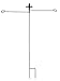 Evergreen Fleur-de-Lis Dual Arm Metal Garden Flag Stand - 32