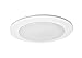 NICOR Lighting 19509WH Recessed Shower Trim with Albalite Glass Lens, 4 Inches, White