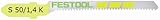 Festool 486564 S 50/1.4 K Scroll-Cut Jigsaw Blade, 2 Inch, 18 TPI, 5-pack