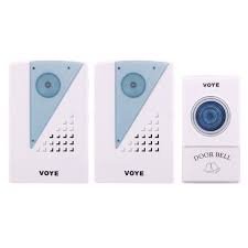 Voye Wireless Remote Control Doorbell with 38 Different Chimes ( Output needs 2 AA size Battery ))